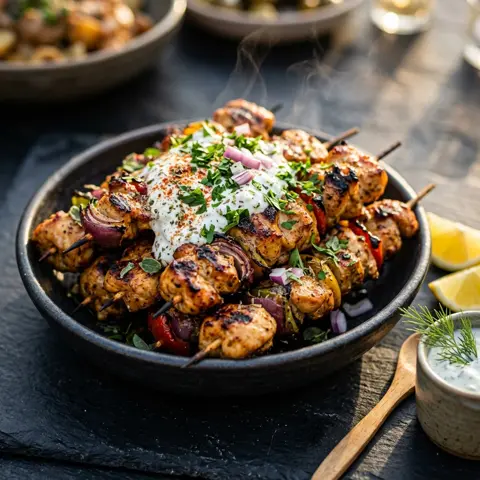 Poulet souvlaki