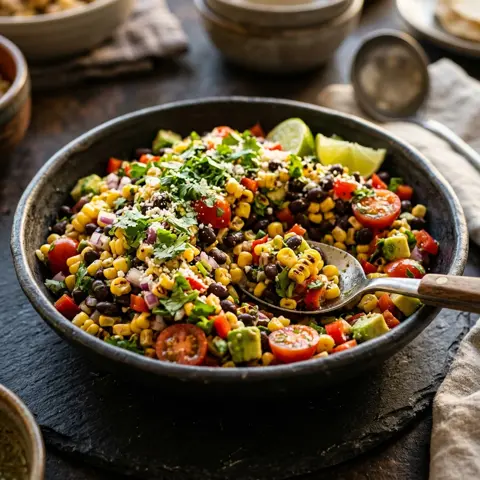 Salade de maïs et haricots