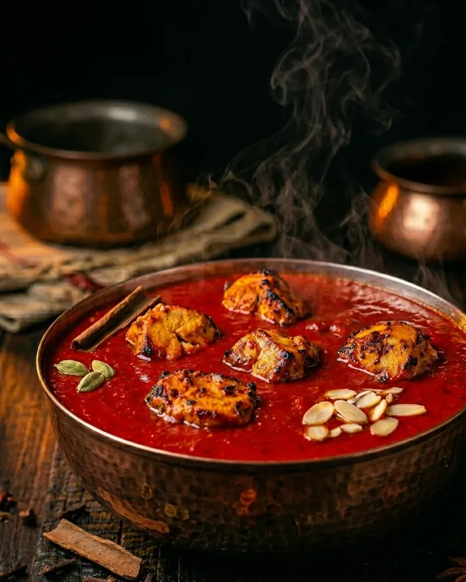 Poulet curry rouge