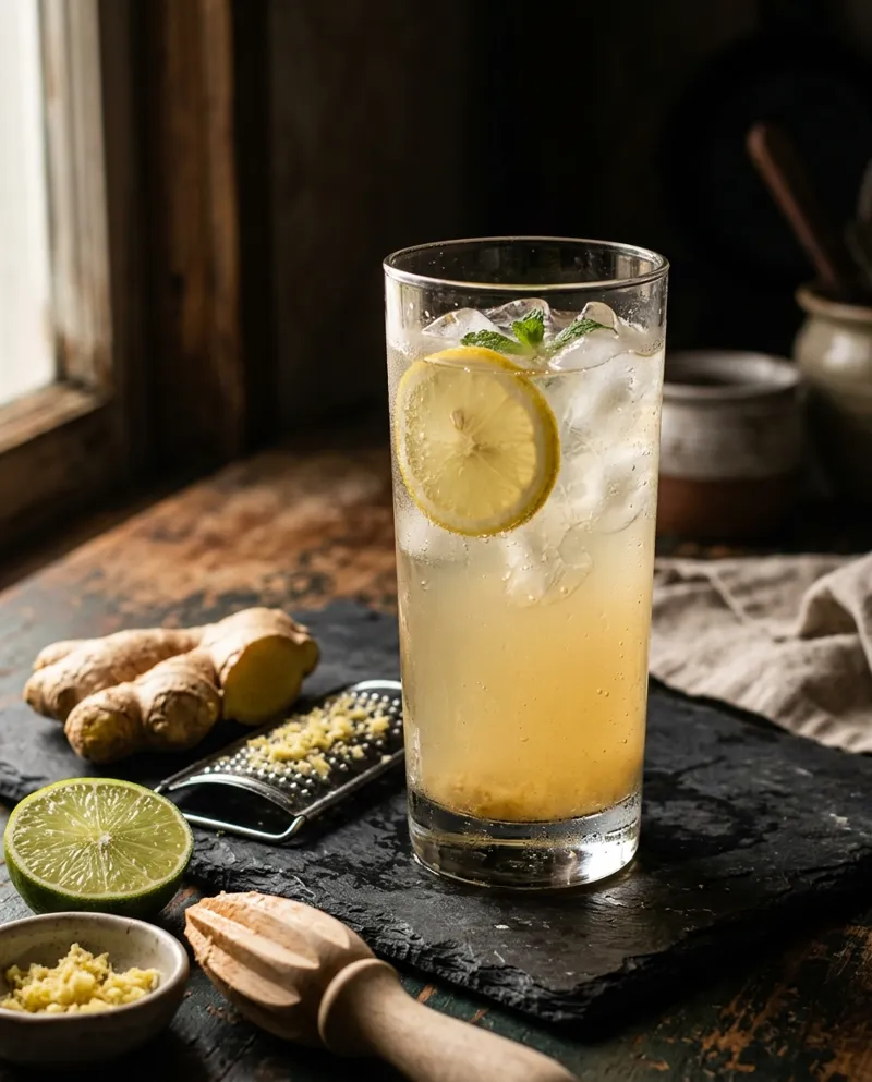 Homemade ginger juice