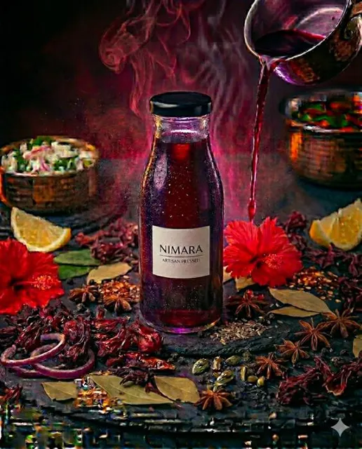 Homemade hibiscus infusion