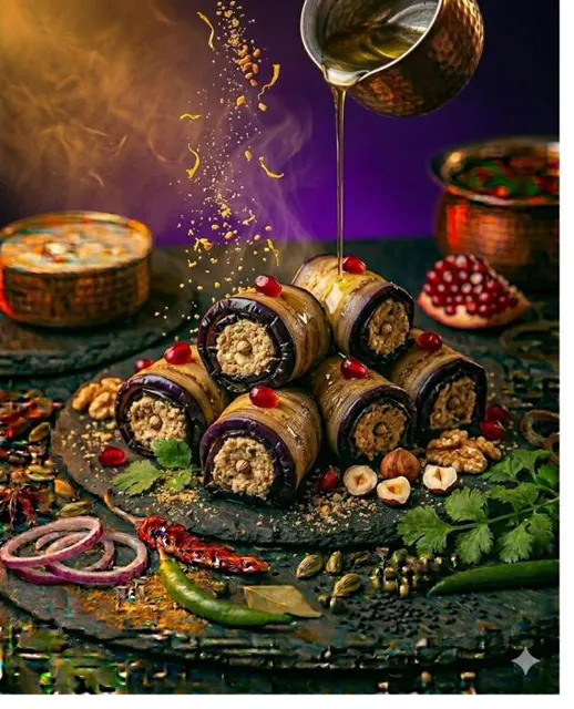 Aubergine roll